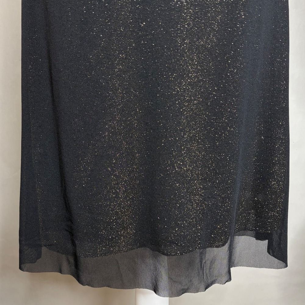 Vivienne Tam Y2k Whimsigoth Dress M Black Mesh Empire Waist Stretch Fairy Grunge - Picture 5 of 10